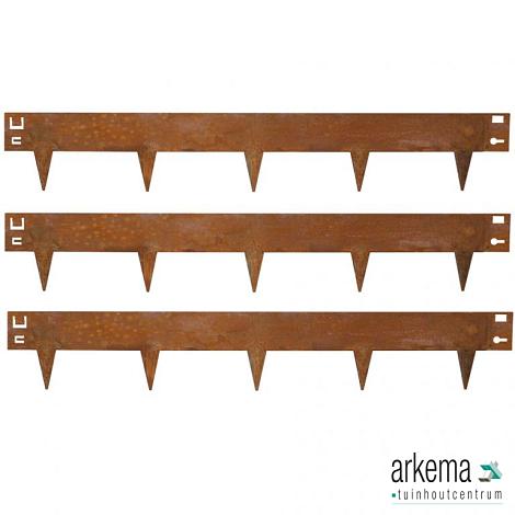 Kantopsluiting MA Edge Cortenstaal h8x106 cm (16cm incl punt)