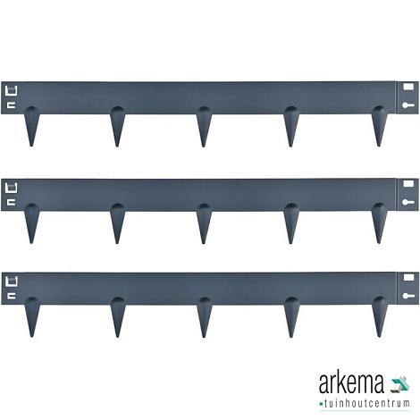 Kantopsluiting MA Edge antraciet 106x16x1.5mm incl 8cm punt