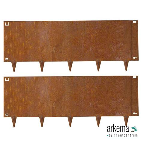 Kantopsluiting MA Edge Cortenstaal h32x106 cm (40cm incl punt)