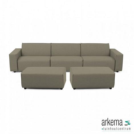 Icon loungeset 6-zits + 2 hockers small Olive Green