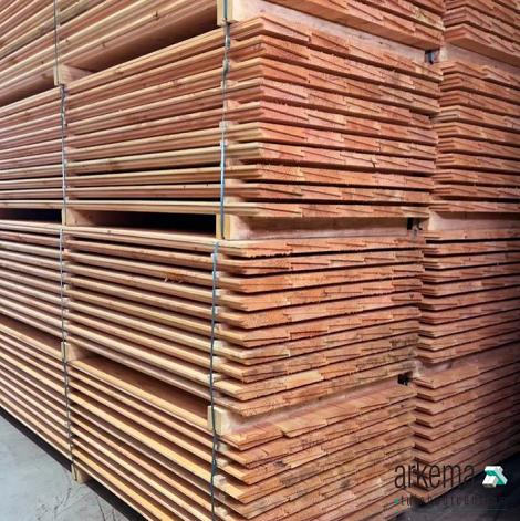 Potdekselplanken douglas 12-25x195x4000mm zichtzijde fijnbezaagd