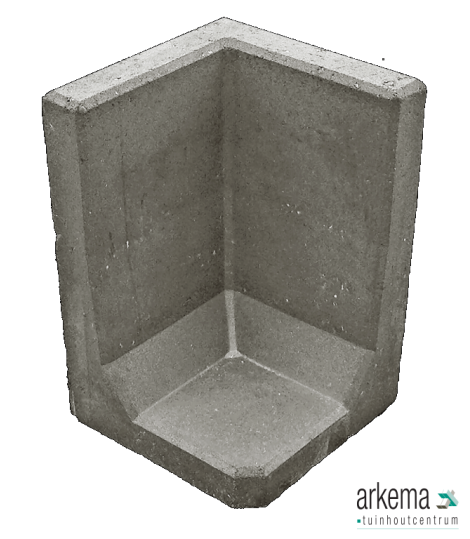 HOEK L-ELEMENT GRIJS 40X40X40CM