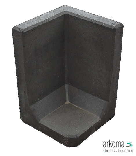 HOEK L-ELEMENT ZWART 40X40X40CM