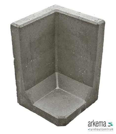 HOEK L-ELEMENT GRIJS 40X40X40CM