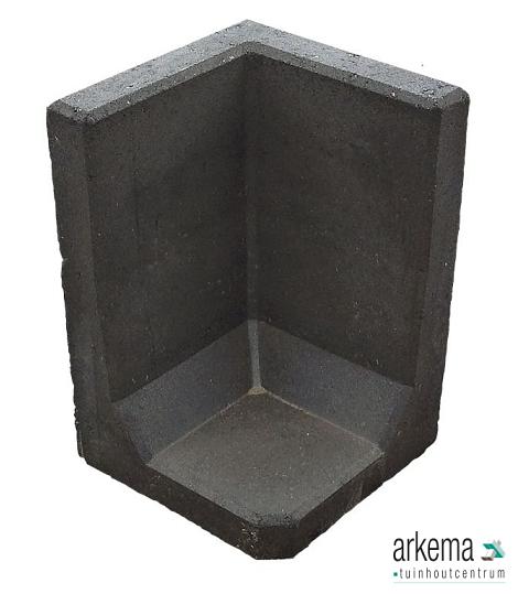 HOEK L-ELEMENT ZWART 40X40X40CM