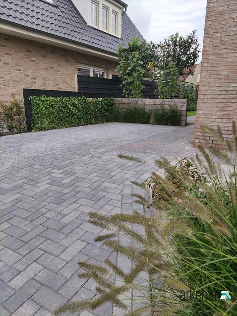Betonstraatsteen 6 cm grijs/zwart komo