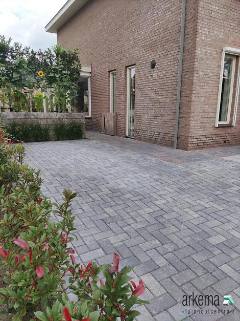 Betonstraatsteen 8 cm grijs/zwart komo