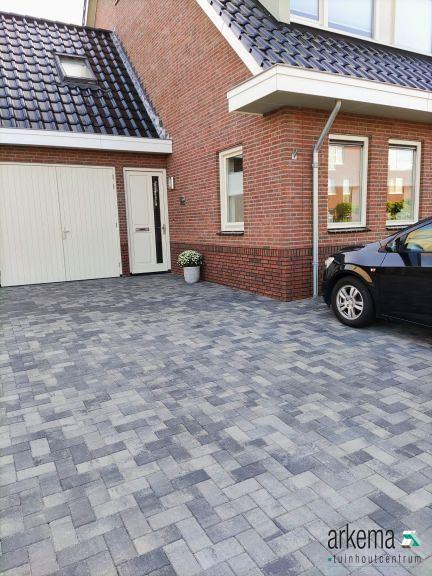 Nature top betonklinker 6 cm nero/grey mini facet komo