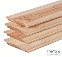 Douglas dubbel lip profiel 1.8x19.0x400cm ongedroogd werkend: 17.7cm