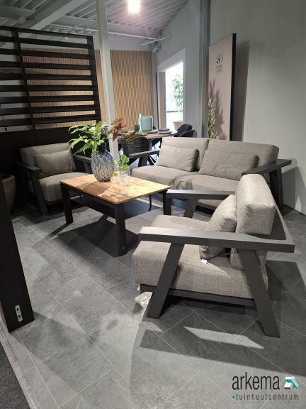 Iconic livingset antraciet met Forza tafel