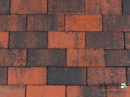 Betonstraatsteen 6 cm rood/zwart komo