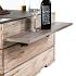 Houten Side Table Nice&Nasty met 2 poeder coated/rubber steunen, 1 set = 2 stuks 740 x 165 x 20