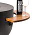 Houten Side Table voor Cone & Bowl met 2 poeder coated/rubber steunen, 1 set = 2 stuks 740 x 165 x 20