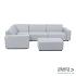 Icon Loungeset 6-zits hoek + hocker small (links) Mouse Grey