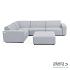 Icon loungeset 6-zits hoek + hocker (links) Mouse Grey