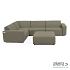 Icon loungeset 6-zits hoek + hocker (links) Olive Green