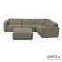 Icon loungeset 6-zits hoek + hocker (rechts) Olive Green
