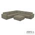 Icon loungeset 8-zits hoek + hocker (links) Olive Green
