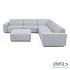 Icon loungeset 8-zits hoek + hocker (rechts) Mouse Grey