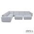 Icon loungeset 10-zits hoek + 2 hockers S (links) Mouse Grey