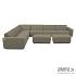 Icon loungeset 10-zits hoek + 2 hockers S (links) Olive Green