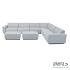 Icon loungeset 10-zits hoek + 2 hockers S (rechts) Mouse Grey