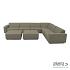 Icon loungeset 10-zits hoek + 2 hockers (rechts) Olive Green