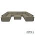 Icon loungeset U-zits + hocker Olive Green