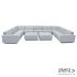 Icon loungeset U-zits large + 2 hockers Mouse Grey