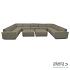 Icon loungeset U-zits large + 2 hockers Olive Green