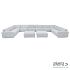 Icon loungeset U-zits extra large + 2 hockers Mouse Grey