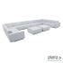Icon loungeset U-zits extra large + 2 hockers Mouse Grey