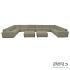 Icon loungeset U-zits extra large + 2 hockers Olive Green