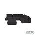 Luxury loungeset corner 230x340 + hocker Anthracite