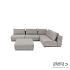 Luxury loungeset corner 230x340 + hocker Light Taupe