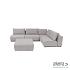 Luxury loungeset corner 230x340 + hocker Steel