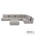 Luxury loungeset corner 230x450 + hocker Light Taupe Rechts
