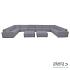 Icon loungeset U-zits extra large + 2 hockers div. kleuren