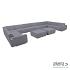 Icon loungeset U-zits extra large + 2 hockers div. kleuren