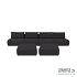 Luxury loungeset straight 440 + 2 hockers Anthracite