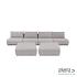 Luxury loungeset straight 440 + 2 hockers Steel