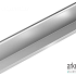 Euroline goot +LEDline RVS rooster 100cm