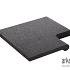 ORIENTAL BLACK ZWEMBADBOORD H 50X50X3/5 GEVL-GEBOR-180°-VERZ