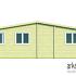 Blokhut - Tuinhuis - Home Office 70mm Azores incl. 27mm dak incl. wandlagen fundering Prijs exclusief dakbedekking, ramen en deuren