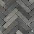 Retrostones waalformaat Foney Grijs/Zwart 5 x 20 x 8