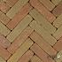 Retrostones waalformaat Lizard Geel/Terra 5 x 20 x 8