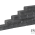 PILESTONE LINE COAL 40X15X10CM