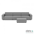 Icon deluxe loungeset 6-zits + hocker small Steel