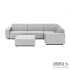 uni loungeset 6-zits hoek + hocker (rechts) Dawn Dust
