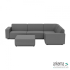 uni loungeset 6-zits hoek + hocker (rechts) Antraciet